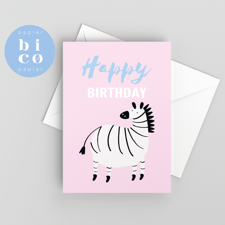 Birthday Card "Zebra"