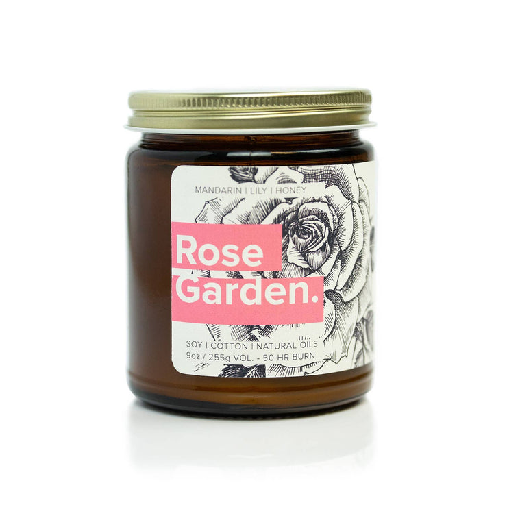 Garden Botanical Soy Candle - Rose Garden
