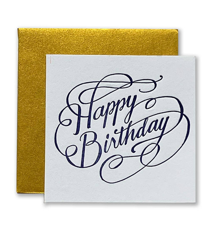 Letterpress Mini Card "Happy Birthday"