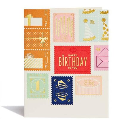 Birthday Card "Stamps"