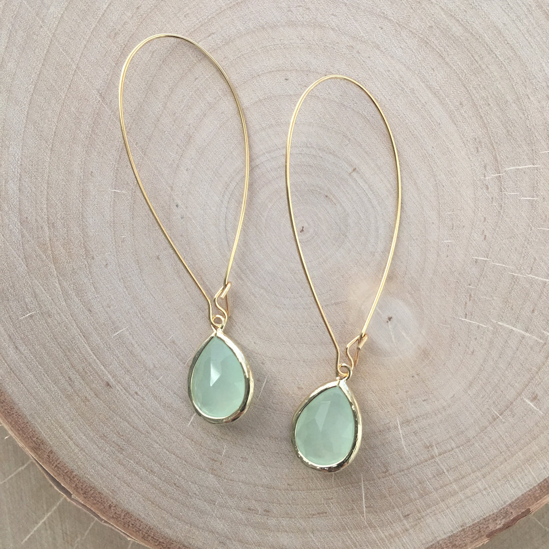 Ella Gold Glass Drop Earrings