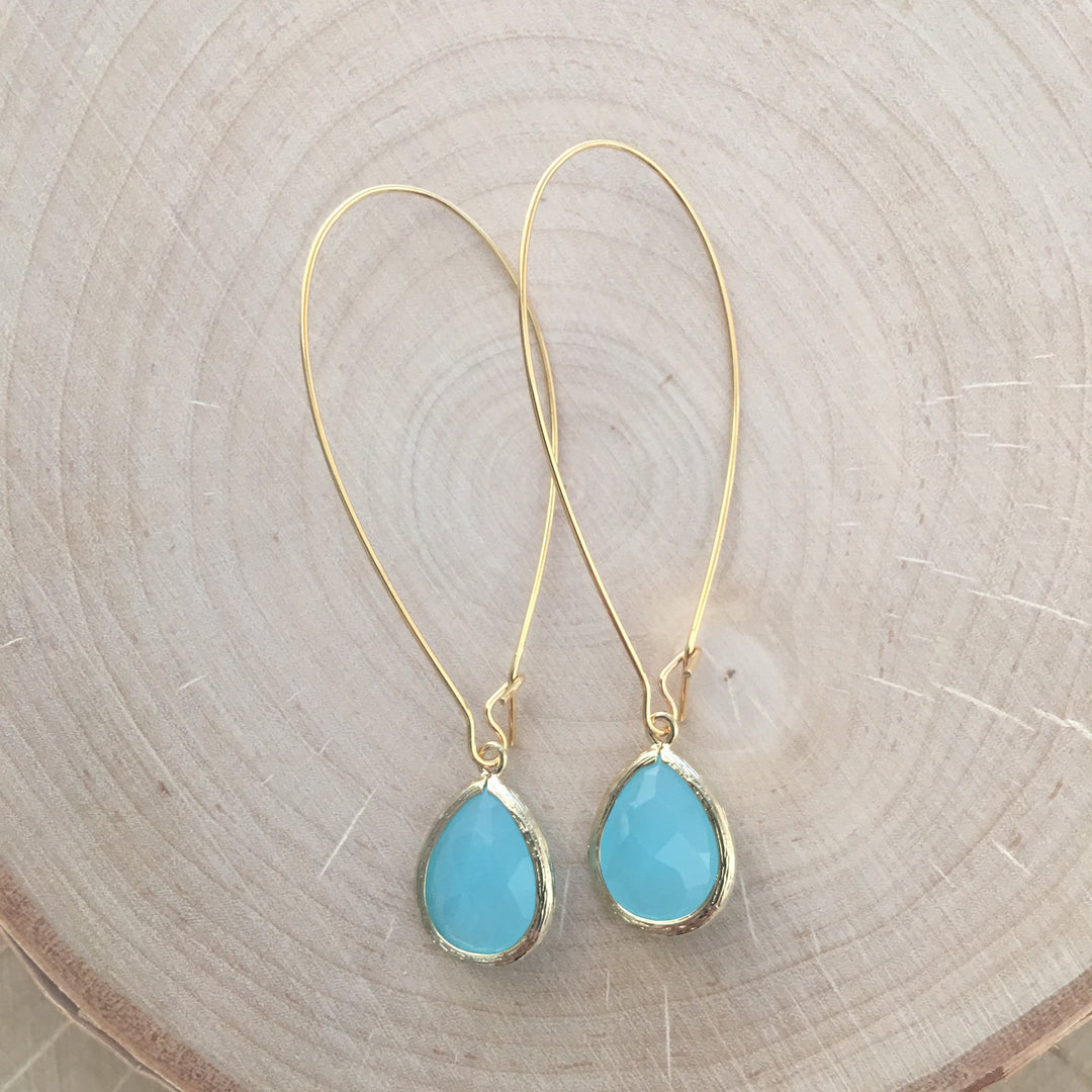 Ella Gold Glass Drop Earrings