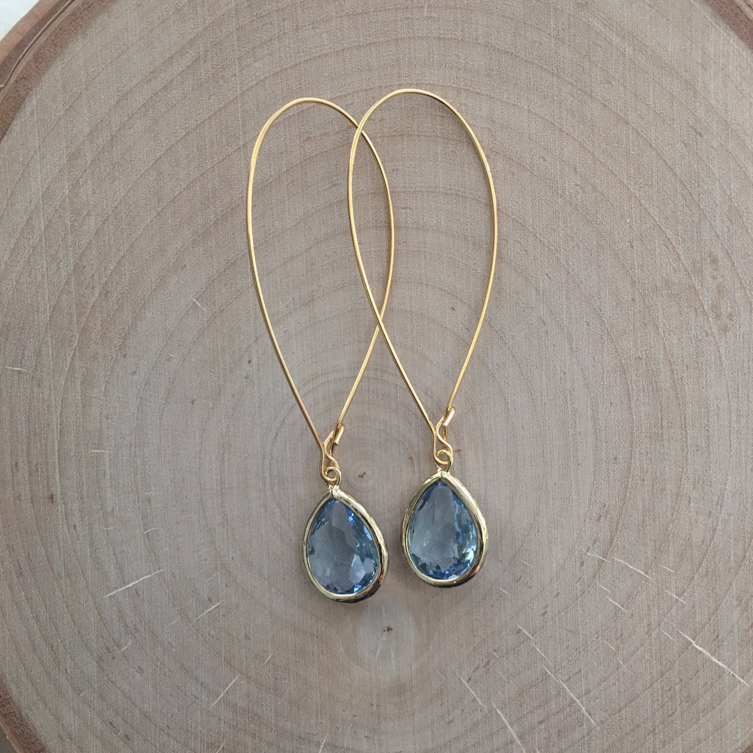 Ella Gold Glass Drop Earrings