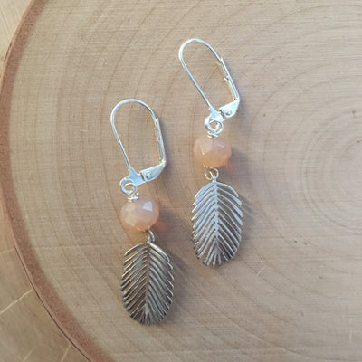 Silver Palm Leaf Earrings