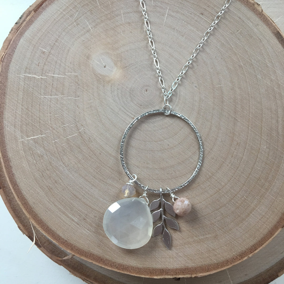 Silver Long Pendant Necklace