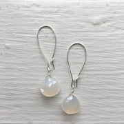 Silver Gemstone Short Earrings