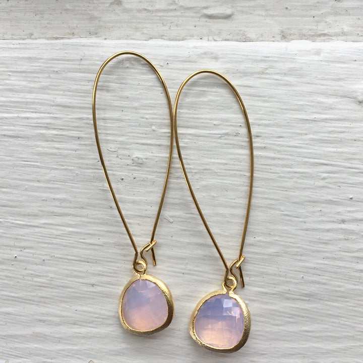 Ella Gold Glass Drop Earrings