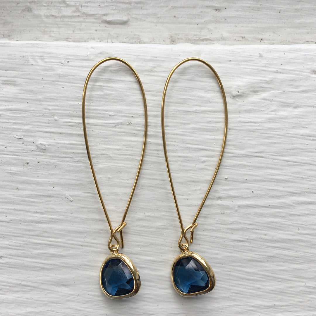 Ella Gold Glass Drop Earrings