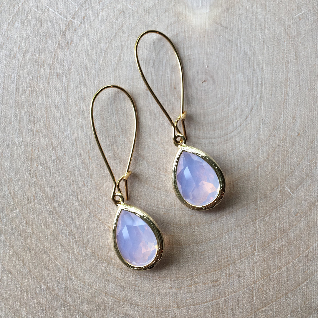 Jane Gold Glass Short Earrings