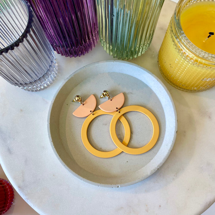 Rubber Coated Hoop Earrings