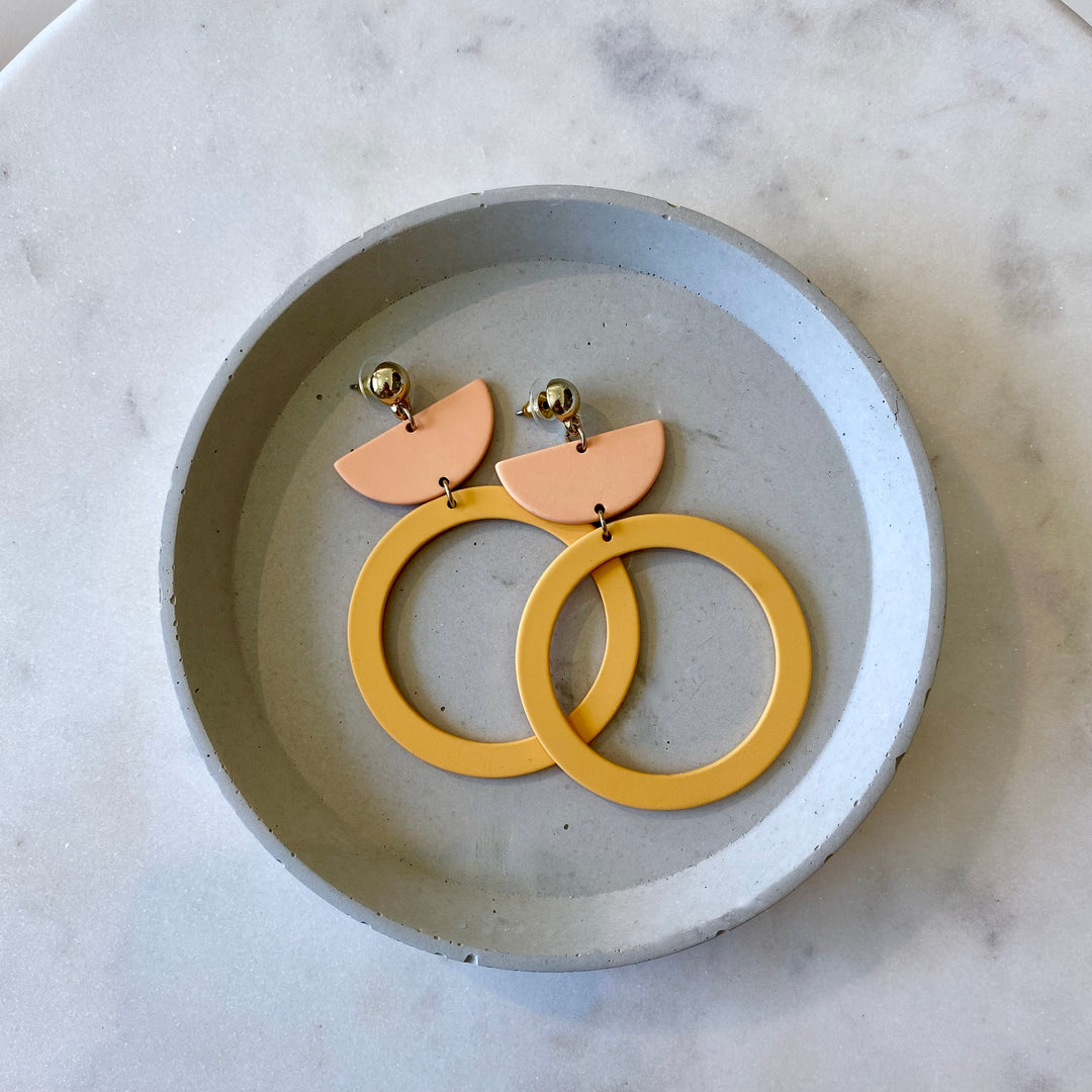 Rubber Coated Hoop Earrings