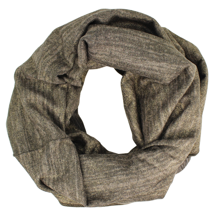 Gold Foil Heather Jersey Infinity Scarf