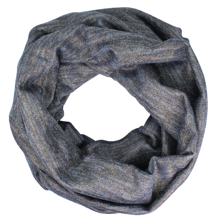 Gold Foil Heather Jersey Infinity Scarf