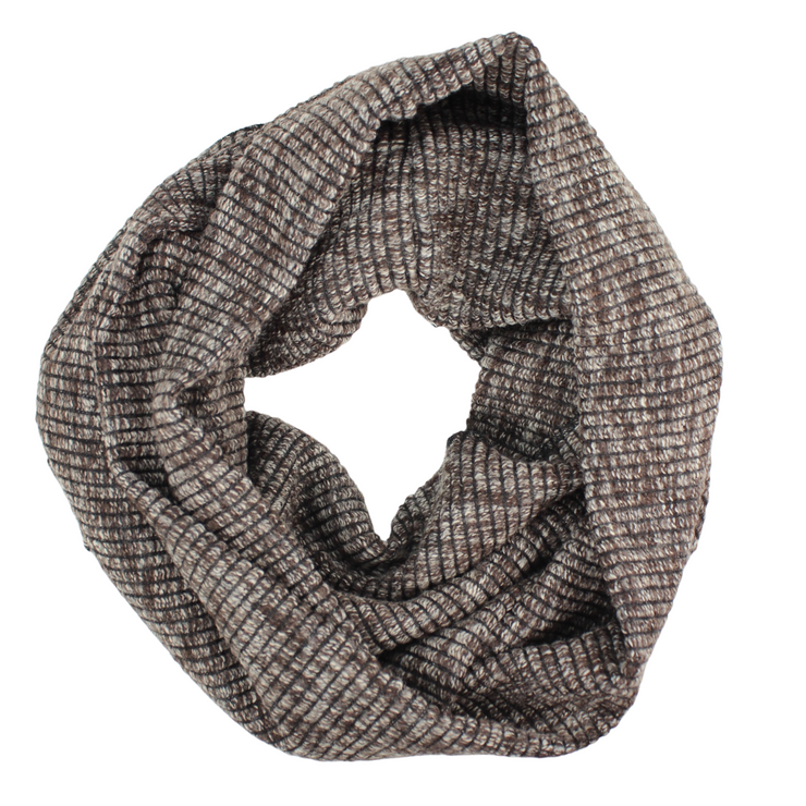 Winter Ribbed Knit Infinity Scarf
