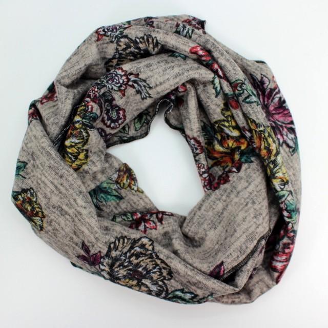 Floral Snap Infinity hot Scarf