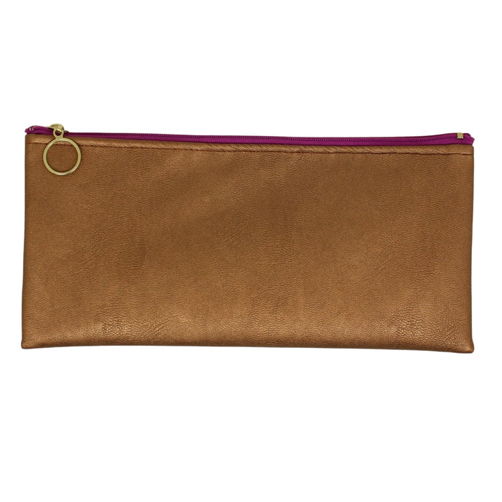 Vegan Leather Pencil Bag