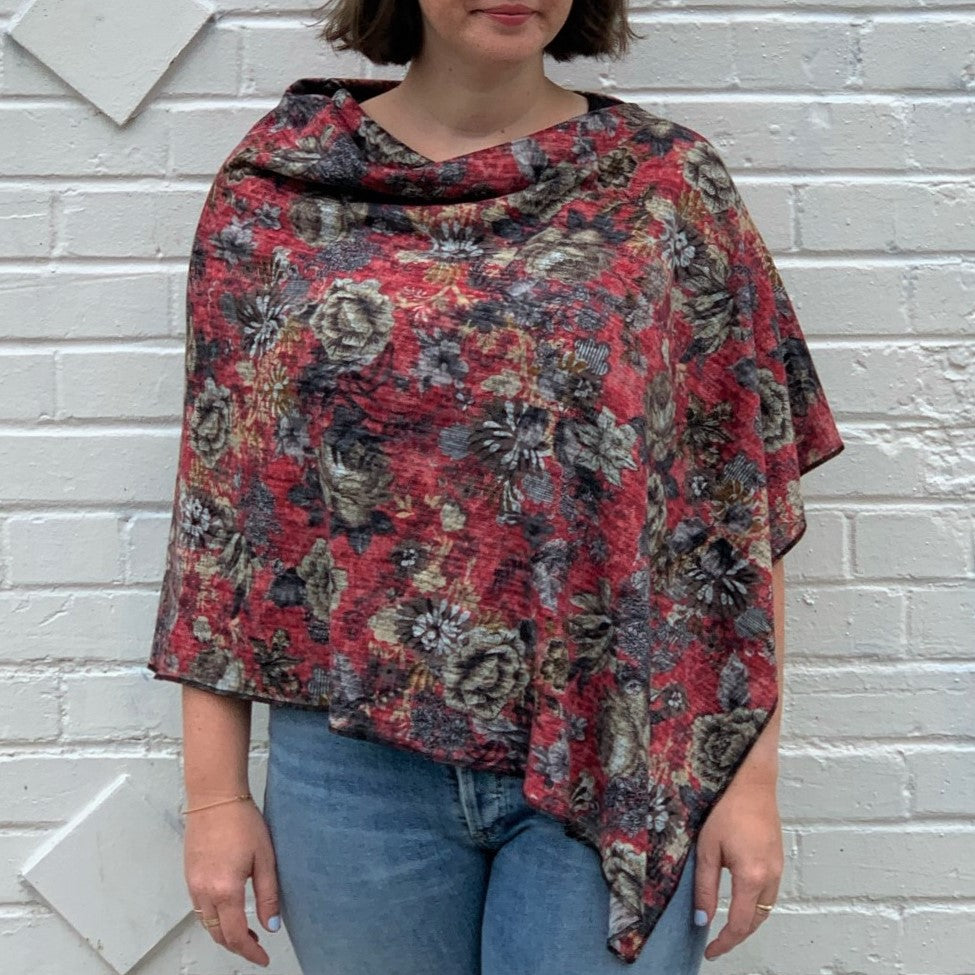 Heather Print Poncho