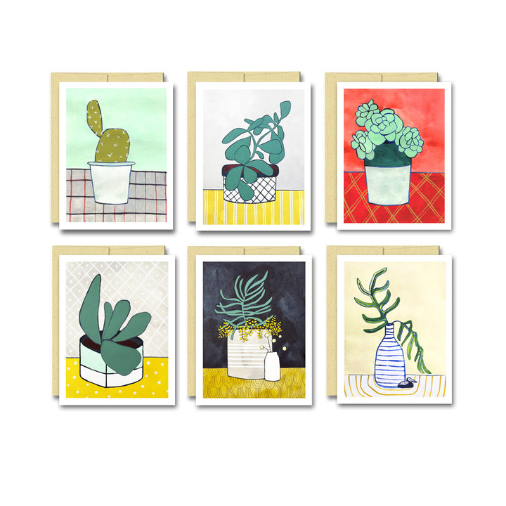 Boxed Blank Cards "Houseplants"