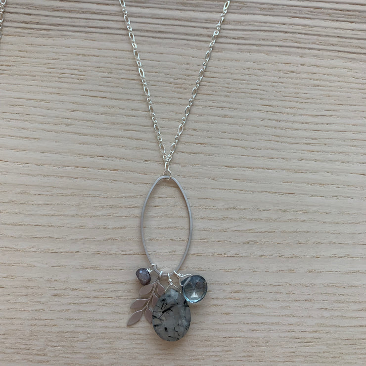 Silver Long Pendant Necklace