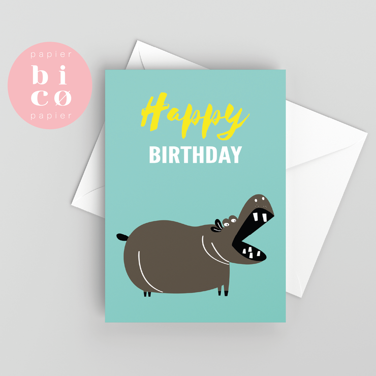 Birthday Card "Hippo"