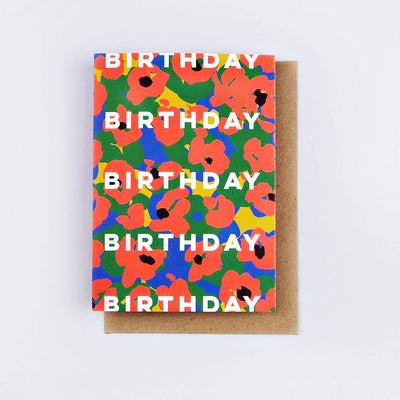 Birthday Card "Painter Flower"