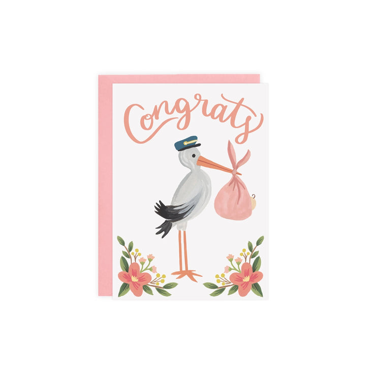 Baby Card "Stork"