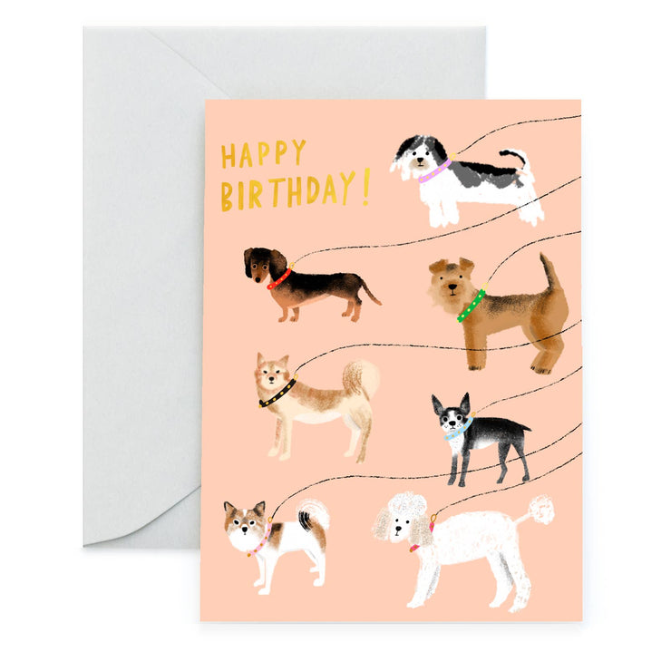 Birthday Card "Dog Walk"
