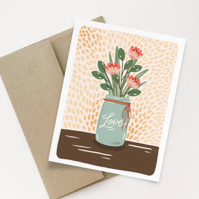 Love & Friendship Card "Flower Jar"