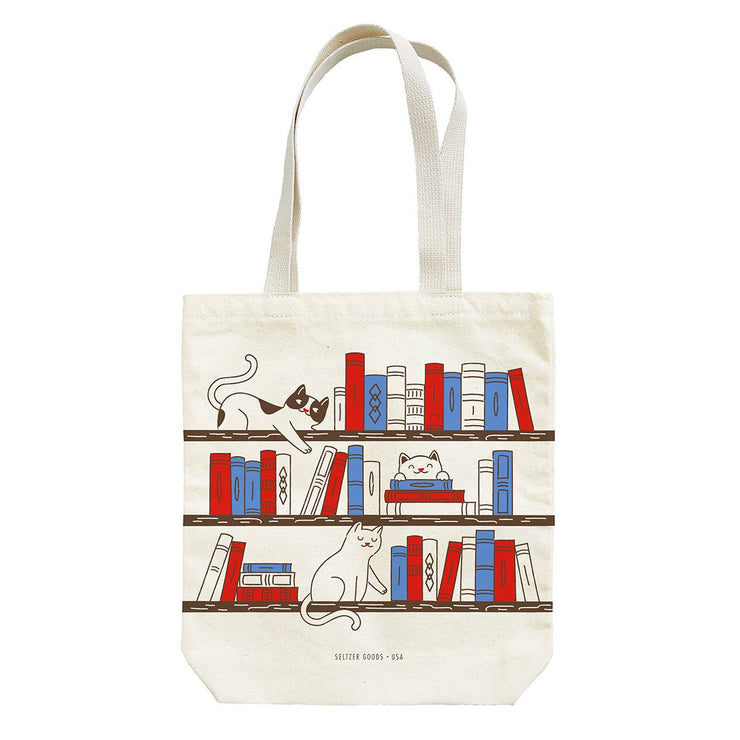 Tote Bag "Bookshelf Cats"