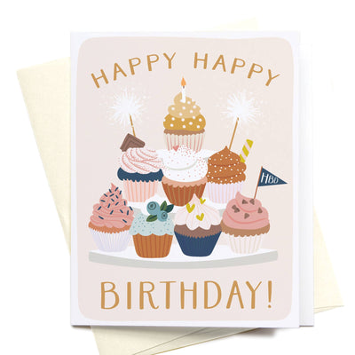 Birthday Card "Cupcake Stand"