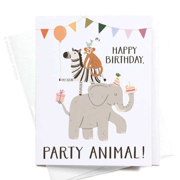 Birthday Card "Party Animal Elephant"
