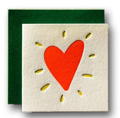 Letterpress Mini Card "heart"