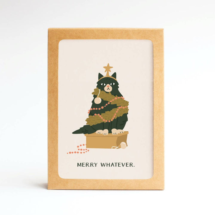 Boxed Christmas Cards "Merry Whatever Cat"