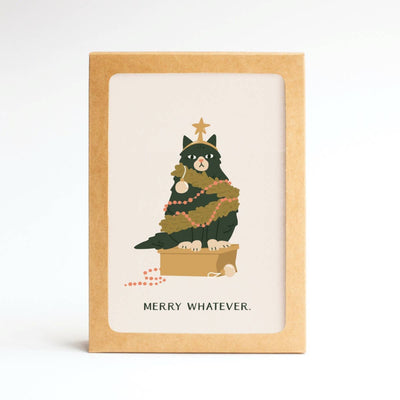 Boxed Christmas Cards "Merry Whatever Cat"