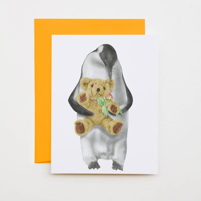 Blank Card "Puck Louy Emperor Penguin (& Gaucho)"
