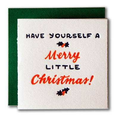 Letterpress Mini Card "Merry Christmas"