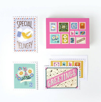 Boxed Blank Cards "Postage Stamps"