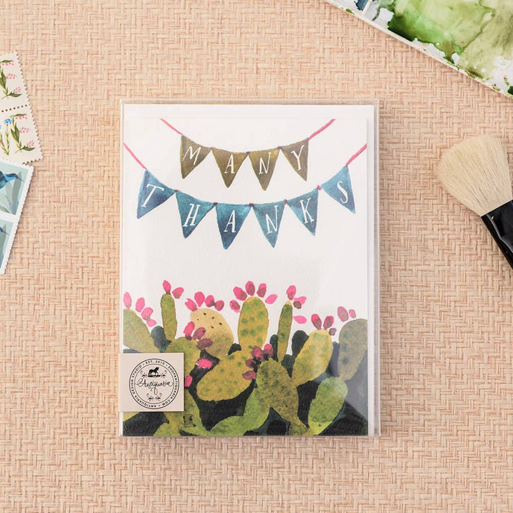Boxed Thank You Cards "Cactus Pennant"