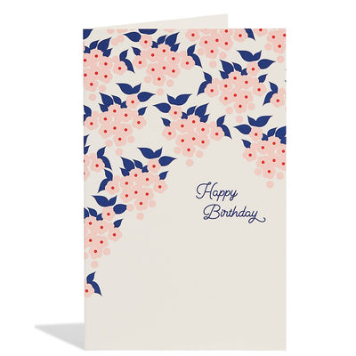 Birthday Card "Pink & Navy Floral"