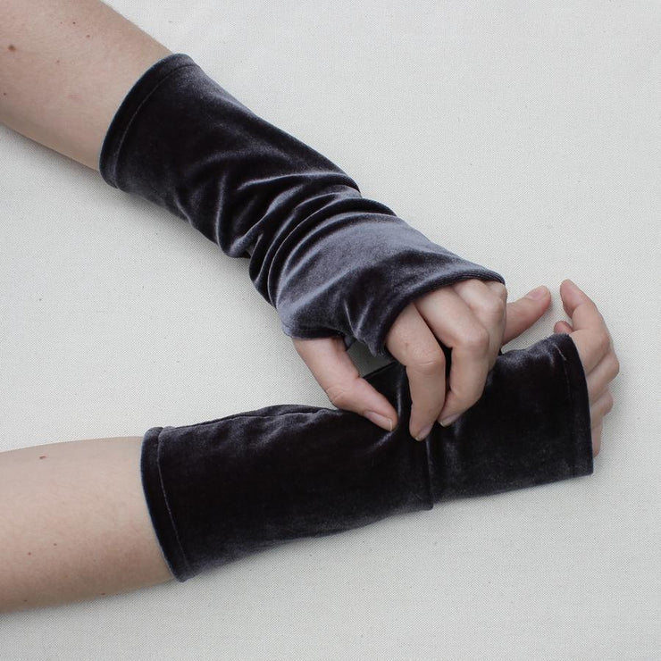 Velvet Fingerless Gloves